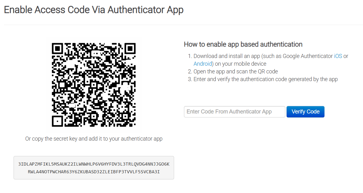 2 Factor Authentication for Web Ninja